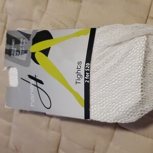 White plaster net tights